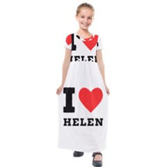 I Love Helen Kids  Short Sleeve Maxi Dress by ilovewhateva