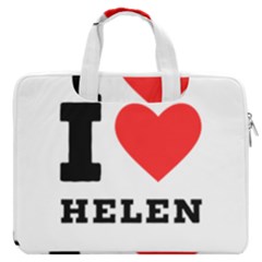 I Love Helen Macbook Pro 13  Double Pocket Laptop Bag by ilovewhateva