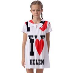 I Love Helen Kids  Asymmetric Collar Dress by ilovewhateva