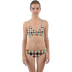 Stylish Pattern Wrap Around Bikini Set by GardenOfOphir