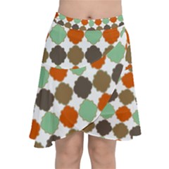 Stylish Pattern Chiffon Wrap Front Skirt by GardenOfOphir