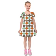 Stylish Pattern Kids  Short Sleeve Velvet Dress by GardenOfOphir