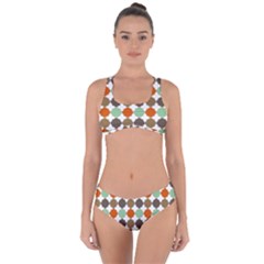 Stylish Pattern Criss Cross Bikini Set by GardenOfOphir