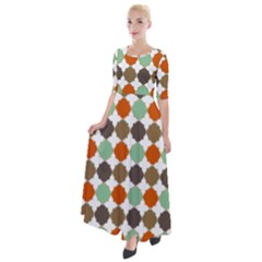 Stylish Pattern Half Sleeves Maxi Dress by GardenOfOphir