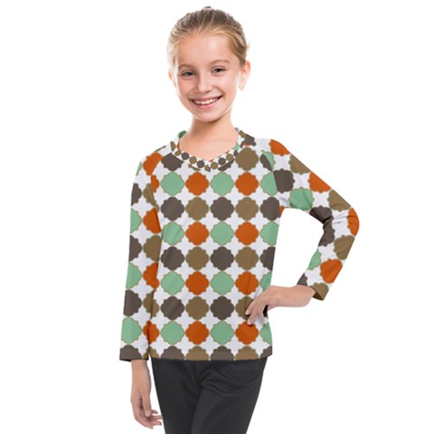 Stylish Pattern Kids  Long Mesh Tee by GardenOfOphir