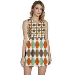 Stylish Pattern Sleeveless High Waist Mini Dress by GardenOfOphir