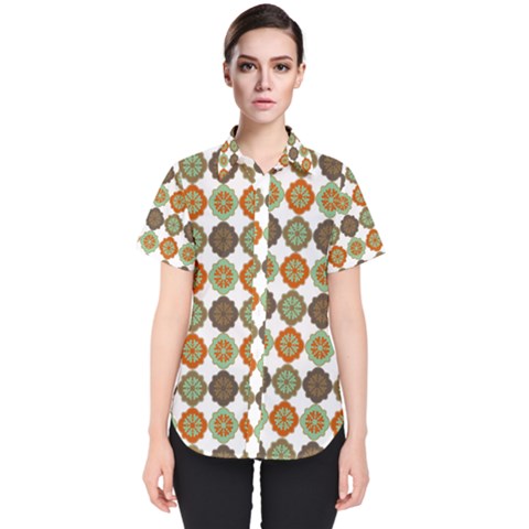 Pattern Women s Short Sleeve Shirt by GardenOfOphir