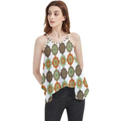 Pattern Flowy Camisole Tank Top by GardenOfOphir