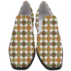 Pattern Women Slip On Heel Loafers by GardenOfOphir