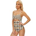 Pattern Knot Front One-Piece Swimsuit View2