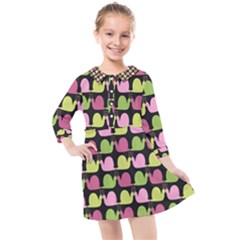 Slugs Ii Kids  Quarter Sleeve Shirt Dress by GardenOfOphir