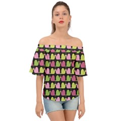 Slugs Ii Off Shoulder Short Sleeve Top by GardenOfOphir