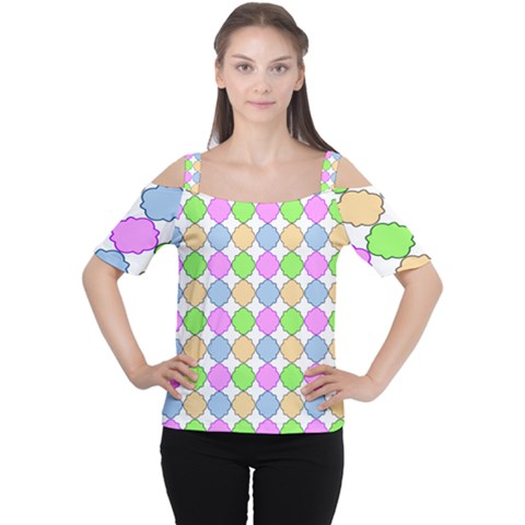 Quatrefoil Ii Cutout Shoulder Tee by GardenOfOphir