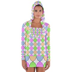 Quatrefoil Ii Long Sleeve Hooded T-shirt by GardenOfOphir