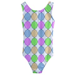 Quatrefoil Ii Kids  Cut-out Back One Piece Swimsuit by GardenOfOphir