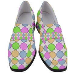 Quatrefoil Ii Women s Chunky Heel Loafers by GardenOfOphir