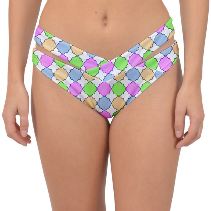 Quatrefoil Ii Double Strap Halter Bikini Bottoms