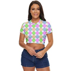 Quatrefoil Ii Side Button Cropped Tee by GardenOfOphir