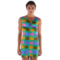 Slugs Wrap Front Bodycon Dress by GardenOfOphir