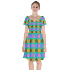 Slugs Short Sleeve Bardot Dress by GardenOfOphir