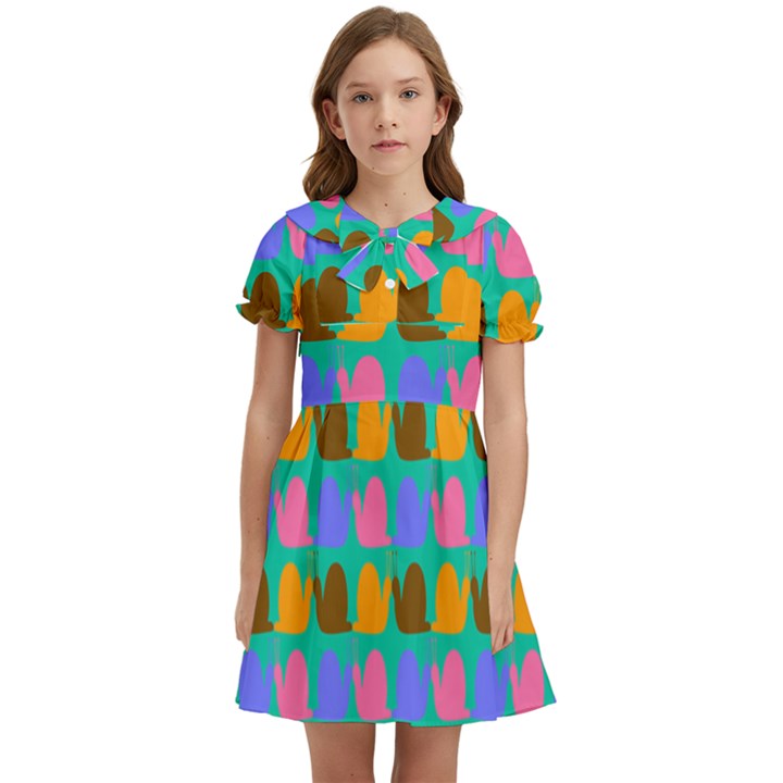 Slugs Kids  Bow Tie Puff Sleeve Dress