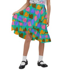 Slugs Kids  Ruffle Flared Wrap Midi Skirt by GardenOfOphir