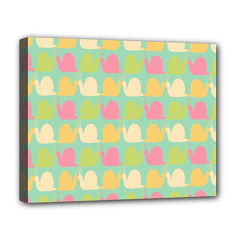 Slugs Pattern Deluxe Canvas 20  X 16  (stretched) by GardenOfOphir