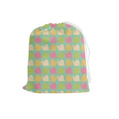 Slugs Pattern Drawstring Pouch (large) by GardenOfOphir