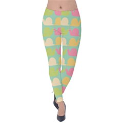 Slugs Pattern Velvet Leggings by GardenOfOphir