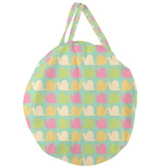 Slugs Pattern Giant Round Zipper Tote by GardenOfOphir