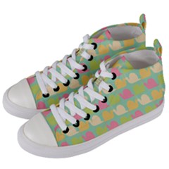 Slugs Pattern Women s Mid-top Canvas Sneakers by GardenOfOphir