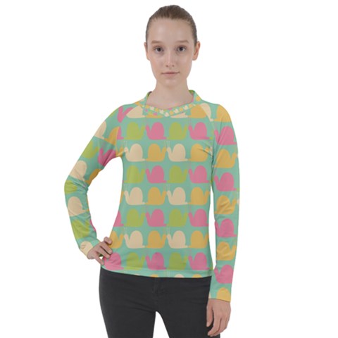 Slugs Pattern Women s Pique Long Sleeve Tee by GardenOfOphir