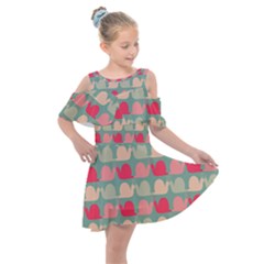 Colorful Slugs Kids  Shoulder Cutout Chiffon Dress