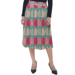 Colorful Slugs Classic Velour Midi Skirt  by GardenOfOphir