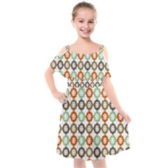 Quatrefoil Kids  Cut Out Shoulders Chiffon Dress by GardenOfOphir