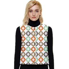 Quatrefoil Women s Short Button Up Puffer Vest by GardenOfOphir