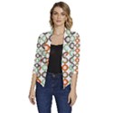 Quatrefoil Women s Draped Front 3/4 Sleeve Shawl Collar Jacket View1