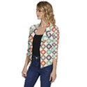 Quatrefoil Women s Draped Front 3/4 Sleeve Shawl Collar Jacket View2