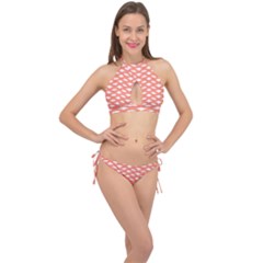 Lattice Iv Cross Front Halter Bikini Set by GardenOfOphir