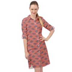 Lattice Iii Long Sleeve Mini Shirt Dress by GardenOfOphir