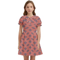 Lattice Iii Kids  Bow Tie Puff Sleeve Dress by GardenOfOphir