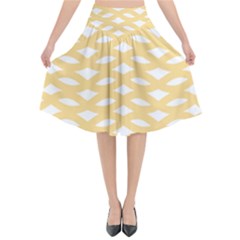 Lattice Ii Flared Midi Skirt by GardenOfOphir