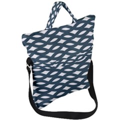 Lattice Pattern Fold Over Handle Tote Bag by GardenOfOphir