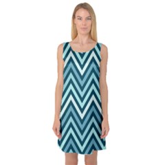 Chevron Vi Sleeveless Satin Nightdress by GardenOfOphir