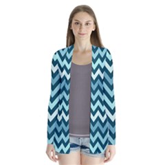 Chevron Vi Drape Collar Cardigan by GardenOfOphir