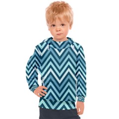 Chevron Vi Kids  Hooded Pullover by GardenOfOphir