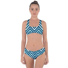 Chevron Vi Criss Cross Bikini Set by GardenOfOphir