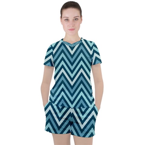 Chevron Vi Women s Tee And Shorts Set by GardenOfOphir