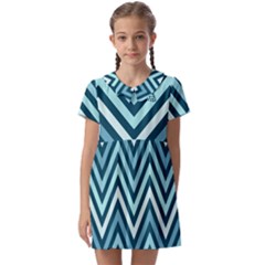 Chevron Vi Kids  Asymmetric Collar Dress by GardenOfOphir