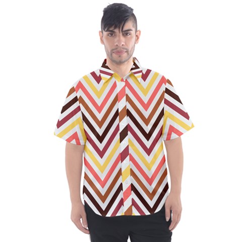 Chevron V Men s Short Sleeve Shirt by GardenOfOphir